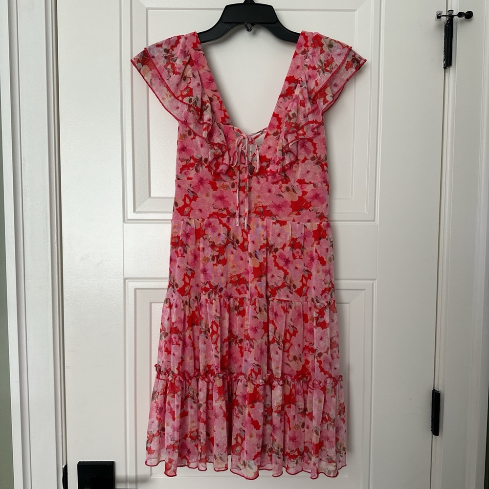 Floral Pink Mini Dress